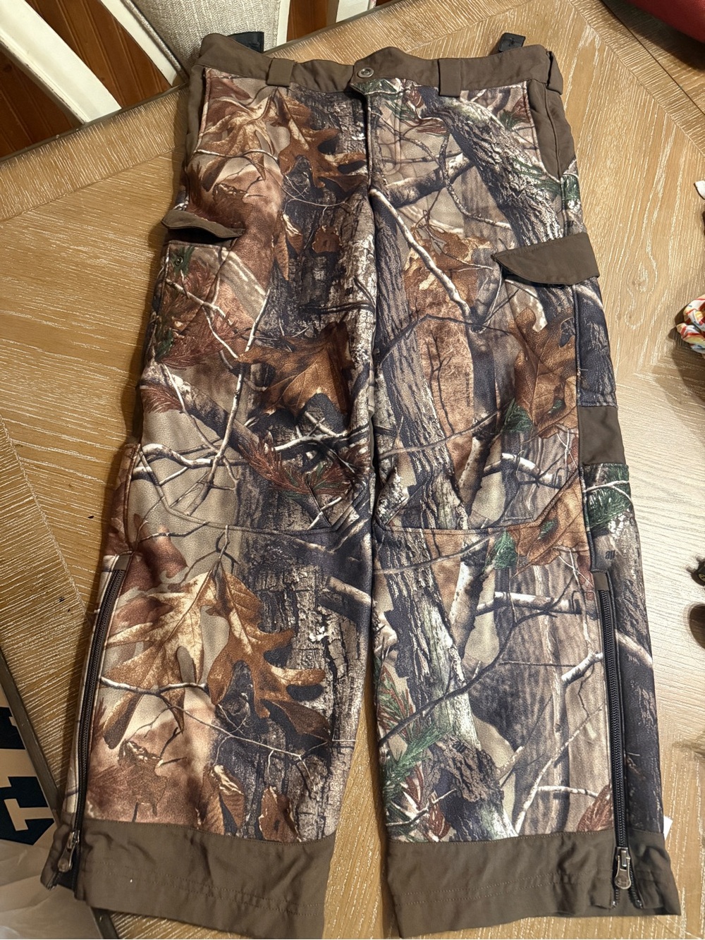 Under Armour Boys YMD Camo Hunting Pants Brown/Green Polyester Full Zip